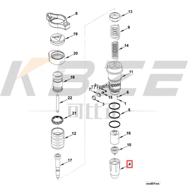 KBZE 3042430 RETENEDOR DE COPA DE INYECTOR DE MOTOR CUMMINS K19 K38 K50 PARA MAQUINARIA