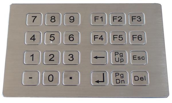 Stainless steel metal keypad for kiosk