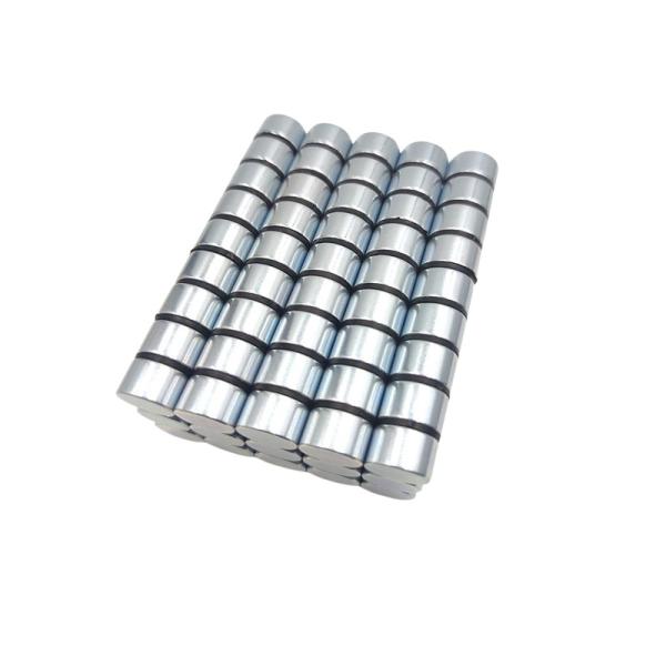 Sintered Rare Earth Magnets Neodymium Disc Magnets N48 With Zinc Coating
