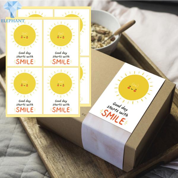 Oil Proof Vinyl Custom Sticky Labels Offset Printing Thank You Sticker Square