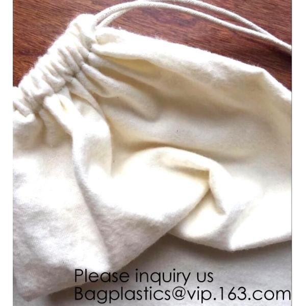 White Brushed Cotton Twill Drawstring Bag For Packaging,Cotton Flannel Dust bag,Pure White Cotton Flannel Packaging Bag