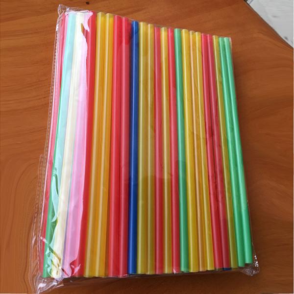 Colorful Straight Straws Disposable Drinking Straw plastic 245*7.5 mm