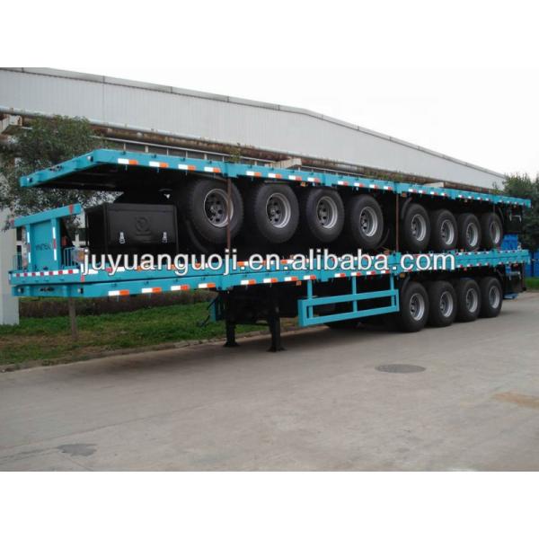 Capacidad de carga alta 20 pies/3 ejes 40 pies 45 pies semirremolque de cama plana para contenedores de servicios públicos