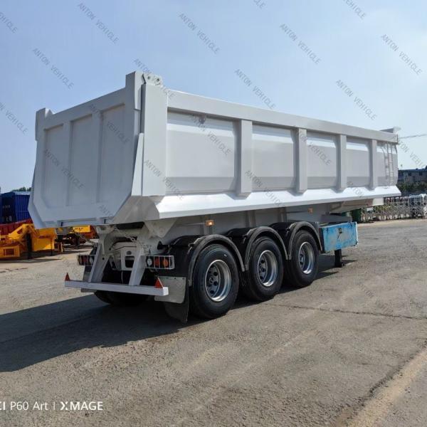Fuwa / BPW 3/4 Axles U Shape Hydraulic Cylinder Dump Tipping Tipper Rear Dump Semi Trailer
