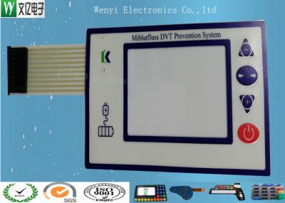 Painel de toque da membrana do interruptor de Polydome com conector de Nicomatic, esparadrapo 3M9448