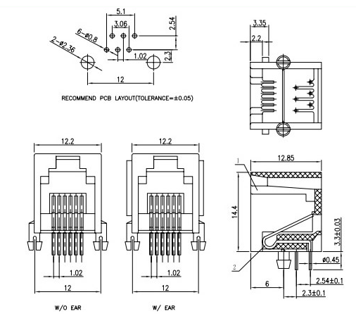 6P4C Inline Coupler RJ11 Telephone Keystone Jack Single ROSH CE Certification