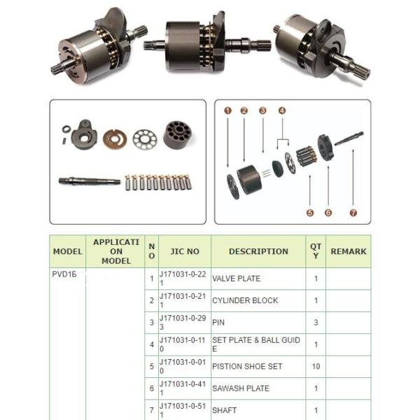 Nachi ZX30 ZX35 EX35U Hydraulic Pump Repair Kit 4415271 0749301 Nachi ZX30 ZX35 EX35U Hydraulic Pump Repair Kit 4415271 0749301