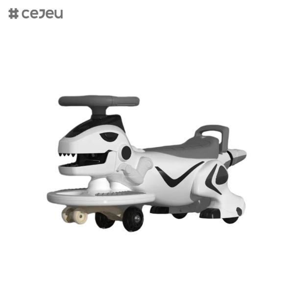 Простой в использовании детский качающийся автомобиль: руль 360°, нога на пол, тихое колесо, музыка и свет