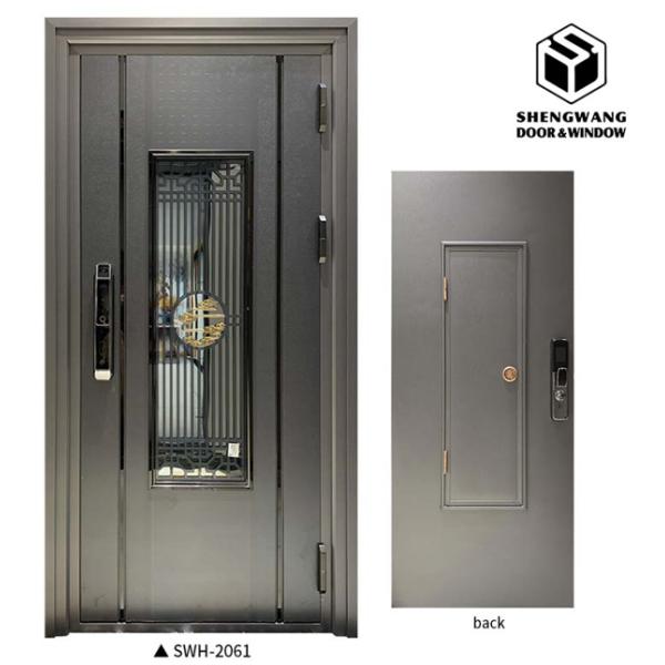 Livingroom 45mm Interior Aluminum Doors Finishing Panel Black  4x8 Front Door