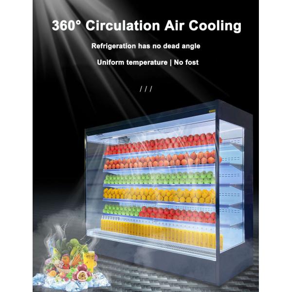 Заткните в вертикальном охладителе Multideck открытом на плод 4 слоя полки