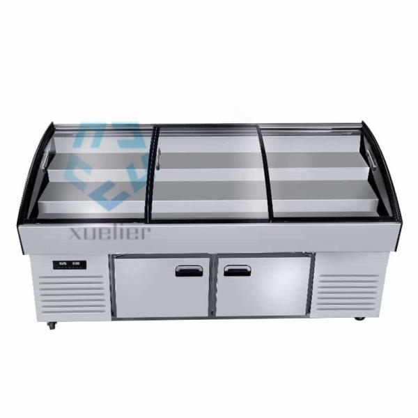 Curved Glass Butcher Fridge Display