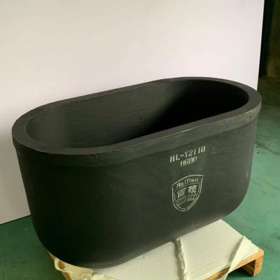 Crack Resistant Aluminum Melting Crucible , High Strength Silicon Carbide Graphite Crucible