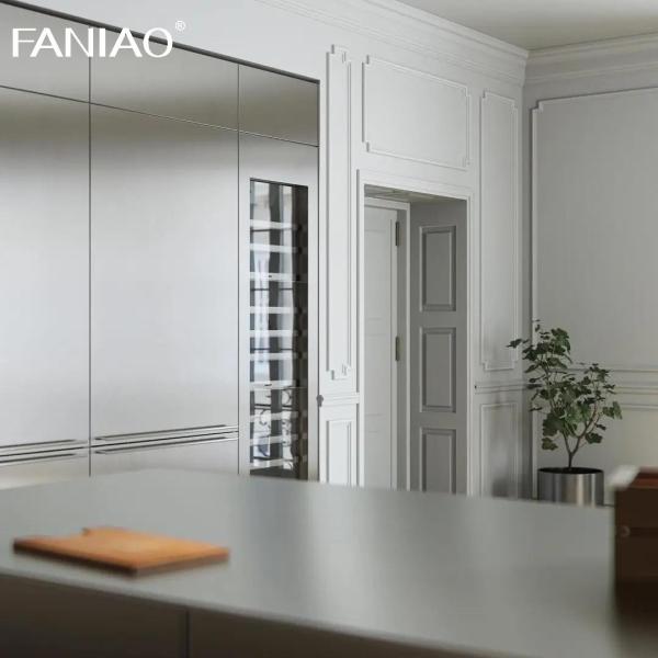 Manufacturer High Quality European Style Luxury 304 Stainless Steel Kitchen Cabinet Kitchen Furniture Apartment