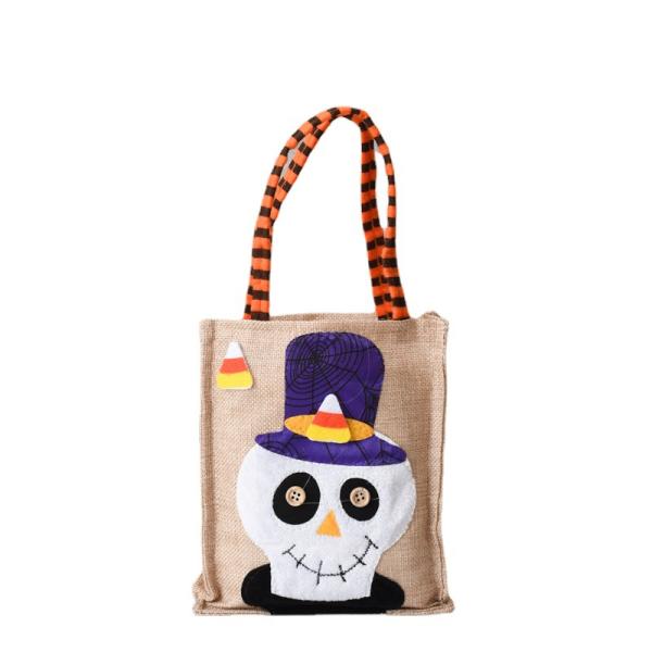 In-stock New Halloween Gift Non-woven Tote Bag Candy Pumpkin Bag Decoration Prop Gift Bag