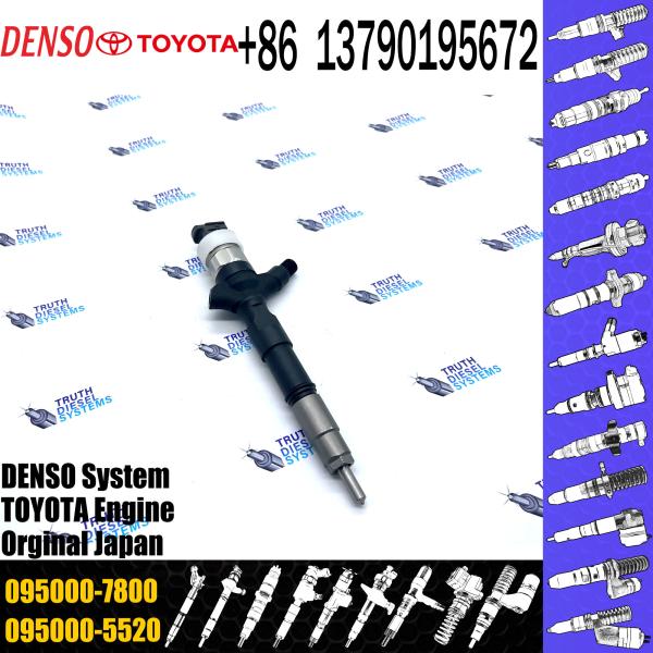 Injetor de trilho comum 23670-30310 095000-7800 injetor para TOYOTA 2KD-FTV, D-4D, TRH2