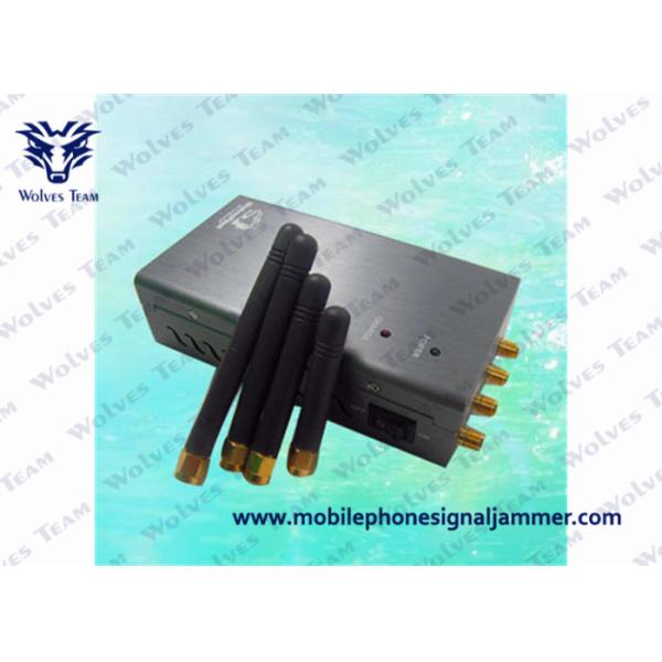 Silver Color Portable Cell Phone Jammer CDMA GSM DCS PCS 3G Efficient Range 0 - 20 Meters