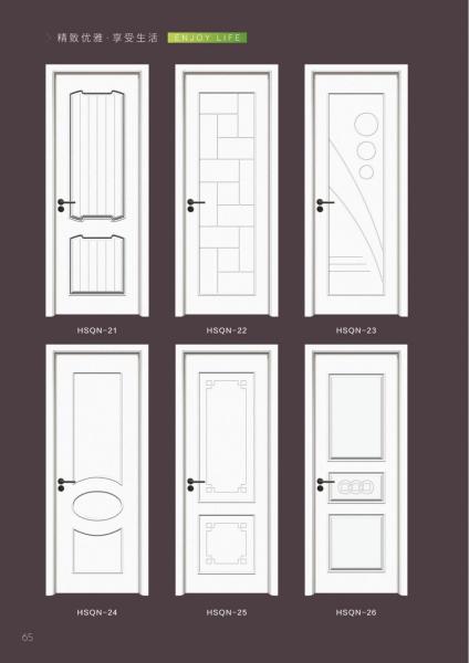 Customized Color Interior WPC Door White Wpc Door MouldProof Durable