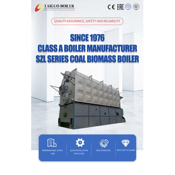 Горизонтальный котел пара трубы водопровода 50 тонн увольнянный углем для завода удобрения