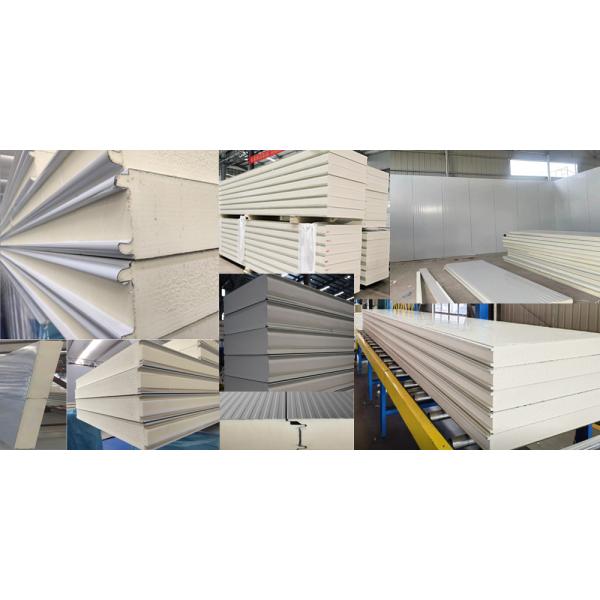 Polyurethane PU Sandwich Panel Fireproof 50 - 200mm Thiskness For Cold Room