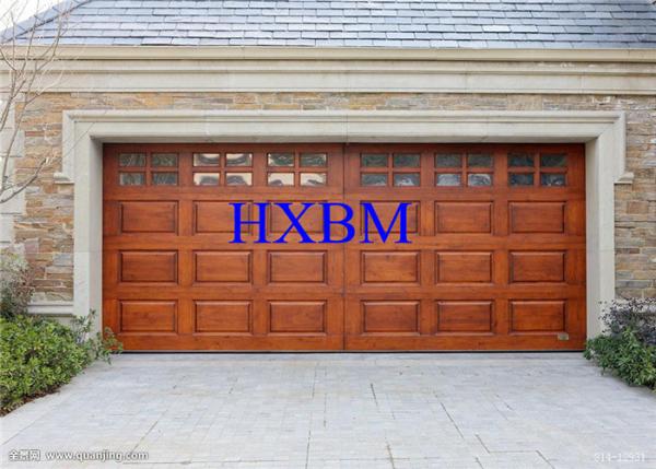 Motor Driving Safety Insulated aluminum Roller Garage Doors With Wooden Finish
