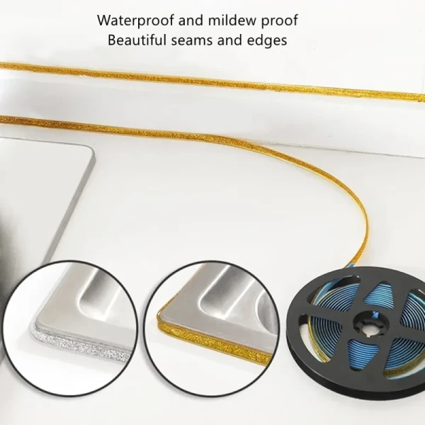 Self-Adhesive Ceramic Tile Gap Tape Mildewproof Decorative Edges Strip Corner Side Stickers Custom Cutting Service