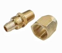 Conector de bronze da extremidade da mangueira da prova de corrosão para a mangueira de ar do poliuretano de uma identificação de 1/4 de polegada