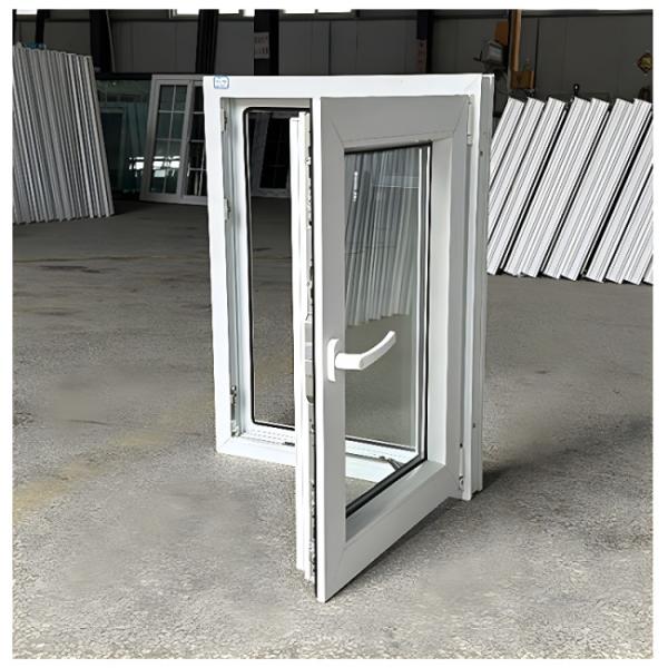 UPVC キャッシング ヨーロッパのデザイン UPVC ハウス ウィンドウ ホワイト ダブルガラス スイングガラス ウィンドウ