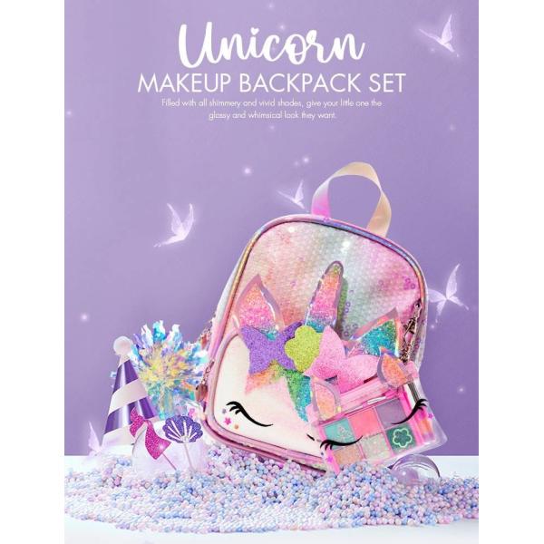 Unicorn Backpack Pretend Makeup Play Set Kids Makeup Kit For Girls BSCI Certified
