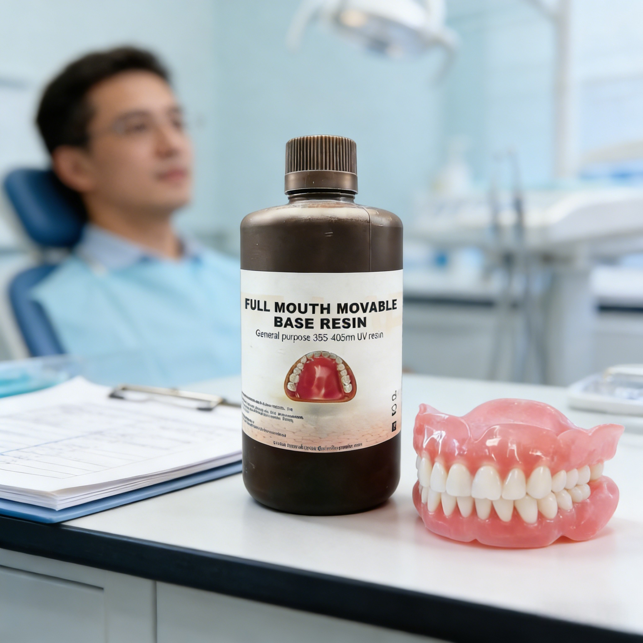 Liquid Full Mouth Movable Base Resin Offering Superior Adaptability and Stability for Removable Dental Base Fabrication