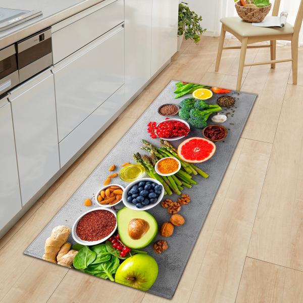 Os tapetes dos corredores da cozinha do agregado familiar fazem à máquina o anti tapete lavável da sala de visitas do patim