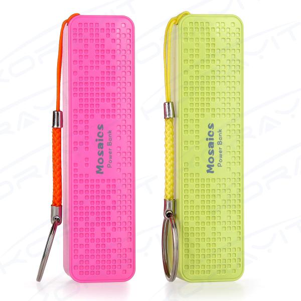 Mosaics Single Perfume Plastic Portable Power Bank 2600mAh, External Battery Pack Ring