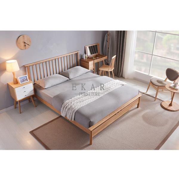 Bed Room Set Modern Adult Loft European Style Wooden Bed