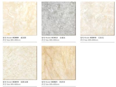 Marble Look Glazed Ceramic Tile , Polished Glazed Wall Tiles 800mm X 800mm
