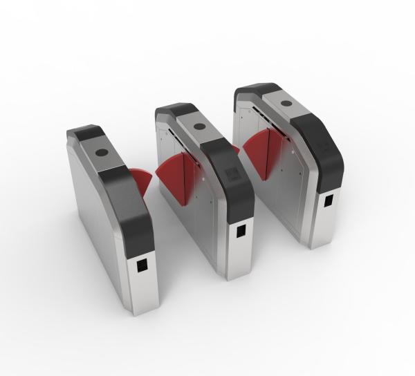 Library Flap Barrier Gate Turnstile , 110~220AC Brushless Motor Entrance Gate , Works with Card Access Security System