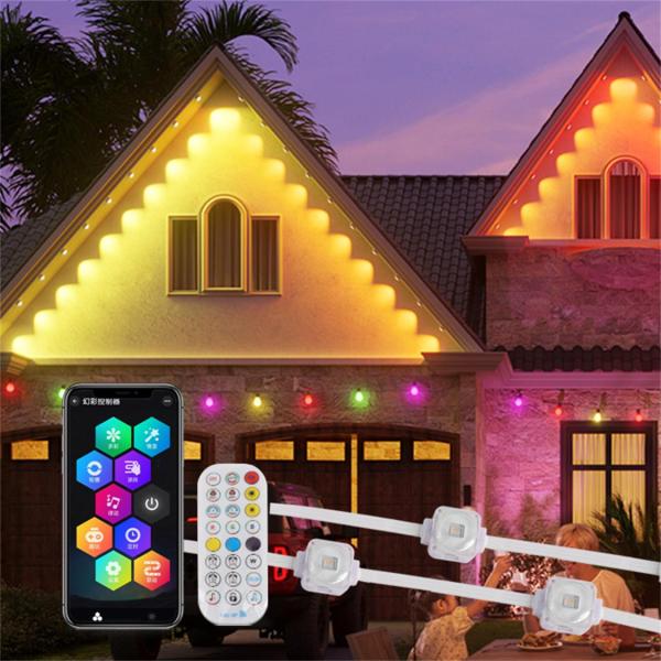 Умный Wifi Bluetooth Rgb Музыкальный ритм LED Eave Светильники для дома Eave Праздник на улице