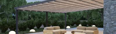 Biens antipluies automatiques de PVC de pergola escamotable de toit d'oxydation anodique
