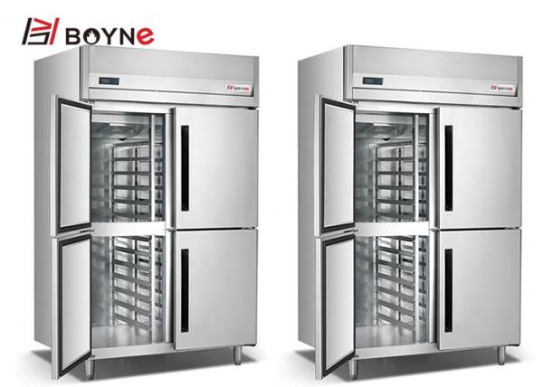 Bandejas da inserção do refrigerador do congelador da porta da cozinha comercial armário de aço inoxidável de 4