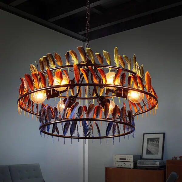 Create Loft Feather Pendant Light For Indoor home Bar Lighting Fixtures (WH-VP-49)