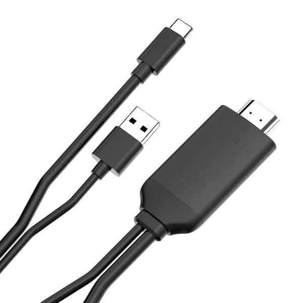 Tipo telefone de USB do revestimento de PVC do cabo dos adaptadores 2m MHL de C ao conversor do monitor 4K HDTV do projetor da tevê de HDMI