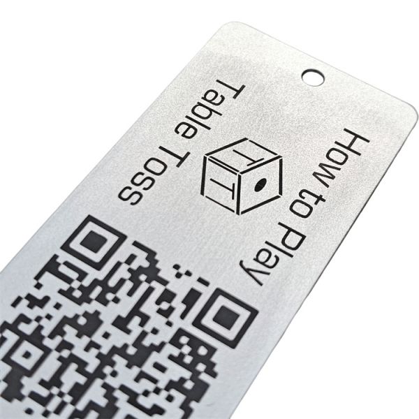 Customized Strong Self Adhesive Metal Laser Engraved QR Code Label Aluminum Barcode Label With Serial Number