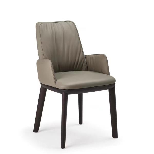 Elegant Wood Italian Style Dining Chairs  870mm Height Ergonomic Design