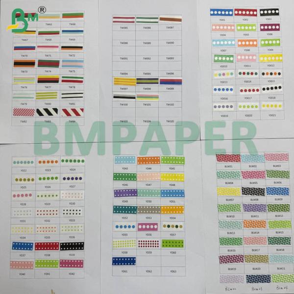 60g Food Grade Straw Paper 15mm X 3100mm For beverage straws Different Patterns