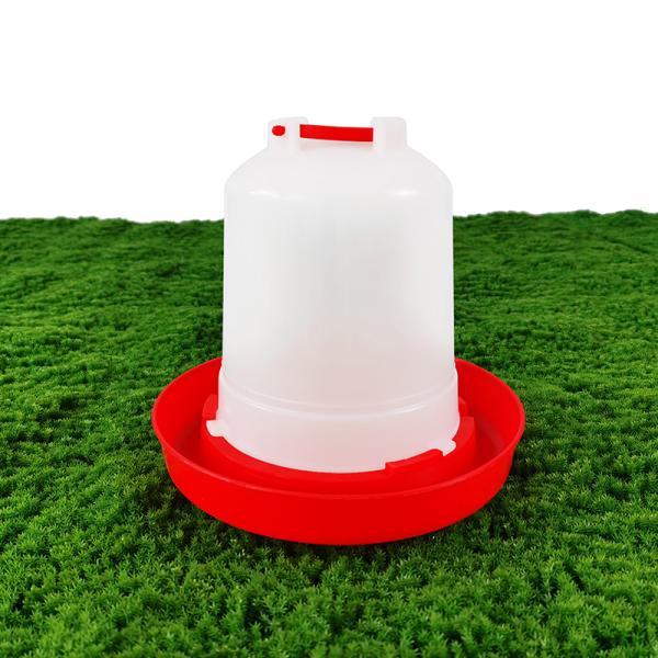 Red 2L Plastic Automatic Hen Water Feeders / Poultry Drinker Easy Installation Anti drip Water Supply