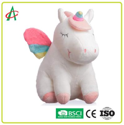 Presente animal de Unicorn Soft Plush Toy Stuffed da música & da luz acima