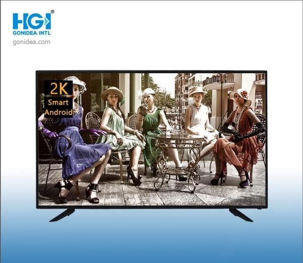 HD tevê do LCD de 32 polegadas com a televisão de vidro dobro do diodo emissor de luz da tela 2K 4K
