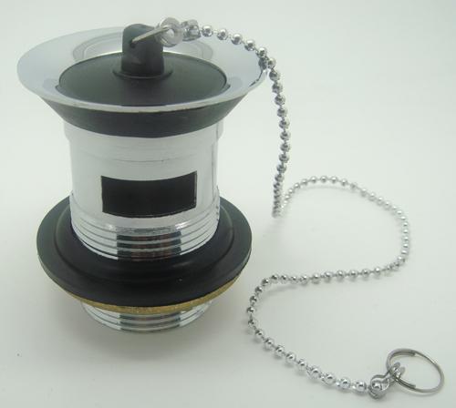 G1-1/4" Basin waste with plug with chain