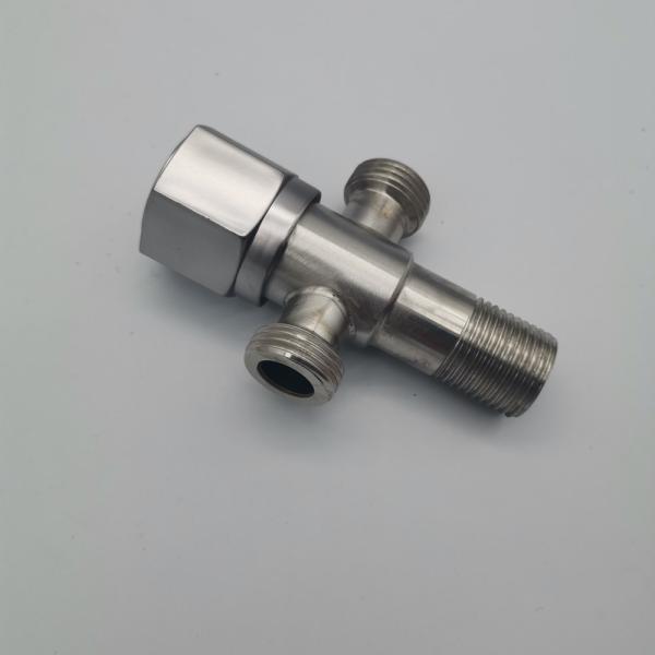 Angle Valve Multifunction Stainless Steel 3Ways T Valves for Bathroom Engineering