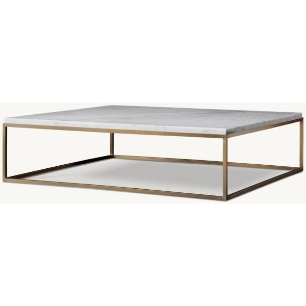 Homes Coffee Table Furniture With Customizable Size Stainless Steel And Sintered Stone Top