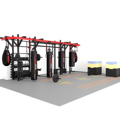 Multifunctional Crossfit Training Rig Steel Frame Punching Bag Rack System