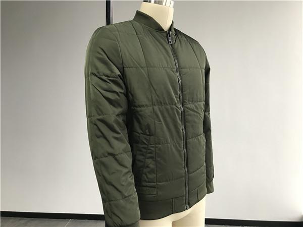 Plastic PU Leather Coat Fatigue Quilted Polyester Padded Bomber Puffer Jacket Tw76554